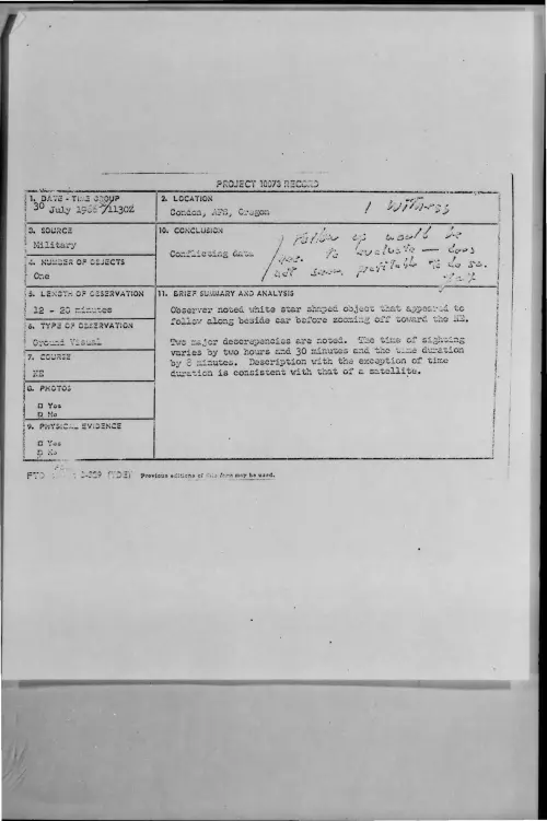 First page of 1966-07-8724869-Condon-AFS-Oregon