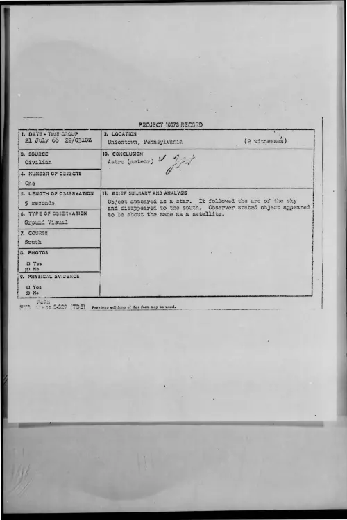 First page of 1966-07-8724353-Uniontown-Pennsylvania