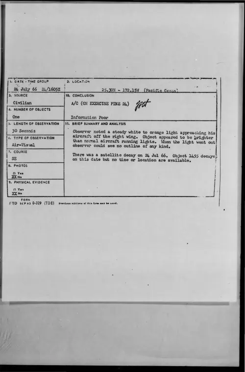First page of 1966-07-8724509-25-30N-172-15W-PacificOcean-