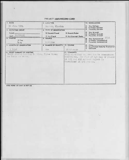 First page of 1954.06 - 8714307 - Bagdad, Florida