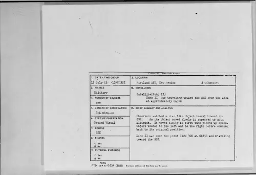 First page of 1966-07-8290816-KirtlandAFB-NewMexico