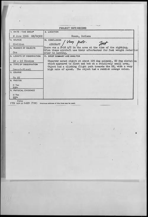 First page of 1966-06-8277043-Roann-Indiana