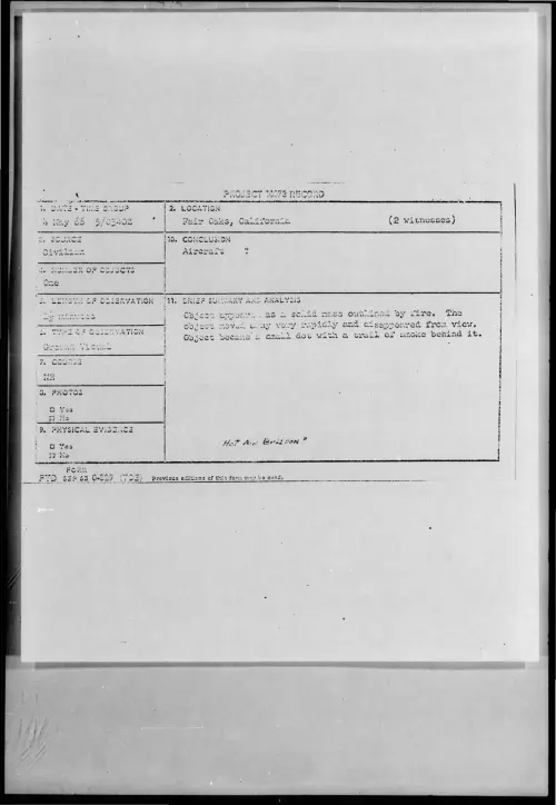 First page of 1966-05-7091917-FairOaks-California