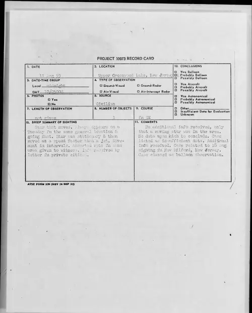 First page of 1959.08 - 8407860 - Upper Greenwood Lake, New Jersey