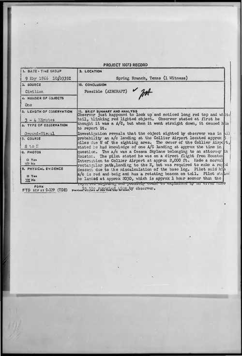 First page of 1966-05-7092162-SpringBranch-Texas