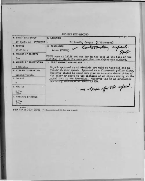 First page of 1966-04-7105990-Philomath-Oregon