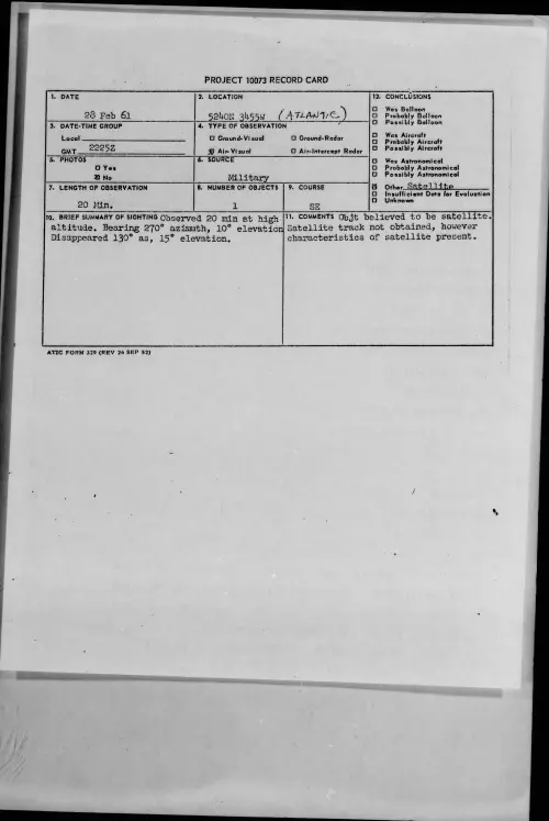 First page of 1961.02 - 8638877 - 5240N 3455W (ATLANTIC)
