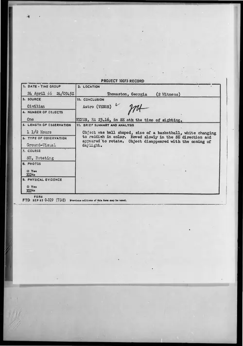 First page of 1966-04-7091498-Thomaston-Georgia