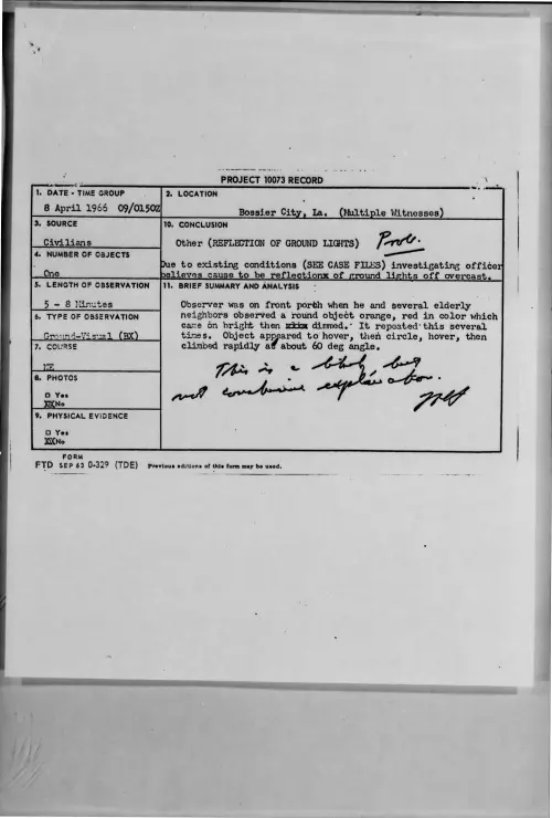 First page of 1966-04-7099228-BossierCity-La