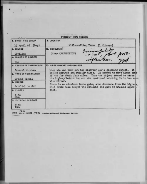 First page of 1966-04-7103565-Millersville-Texas