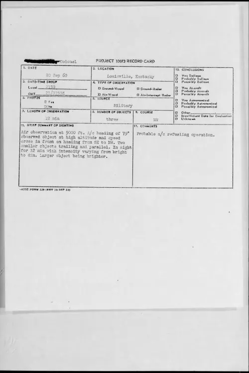 First page of 1960.09 - 8230012 - Louisville, Kentucky