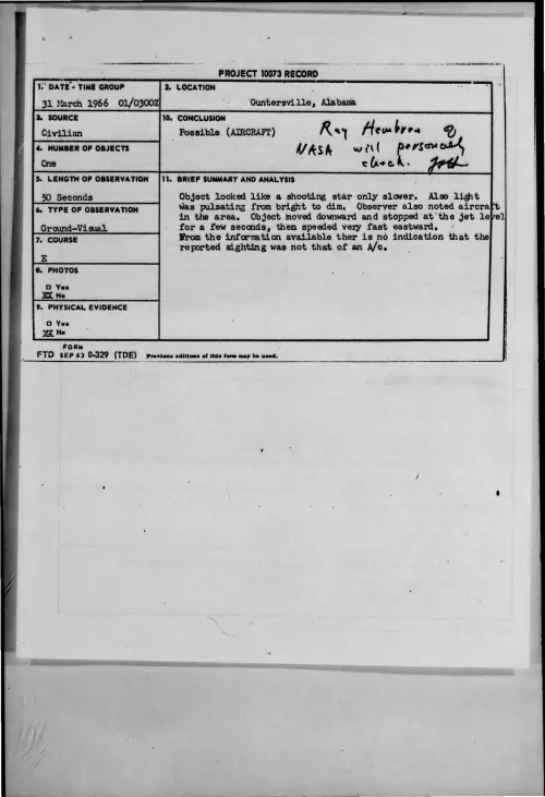 First page of 1966-03-7093397-Guntersville-Alabama