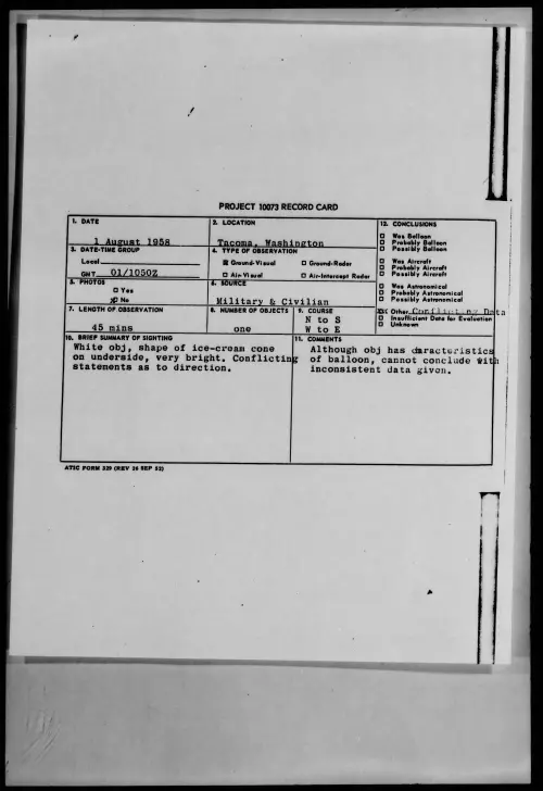 First page of 1958.08 - 8858291 - Tacoma, Washington