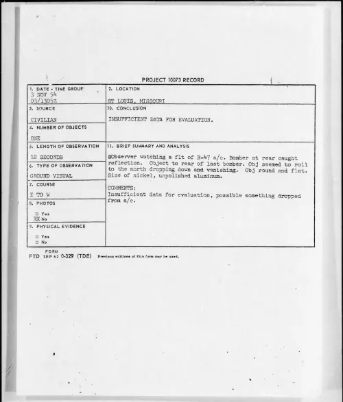 First page of 1954.11 - 6958171 - ST LOUIS, MISSOURI