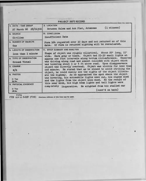 First page of 1966-03-8680001-BetweenSalemandAshFlat-Arkansas