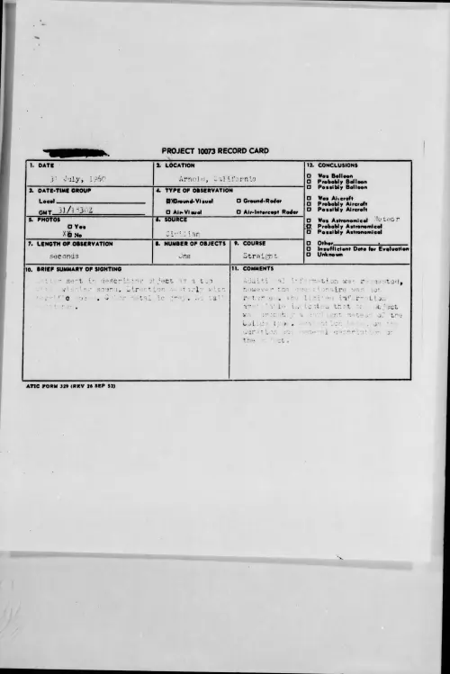 First page of 1960.07 - 7819459 - Arnold, California
