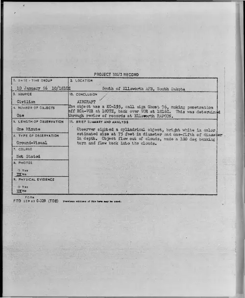First page of 1966-01-8697946-SouthofEllsworthAFB-SouthDakota