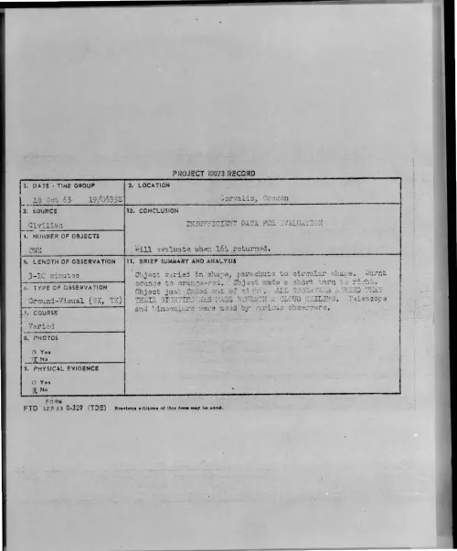 First page of 1965-10-8697876-Corvalis-Oregon