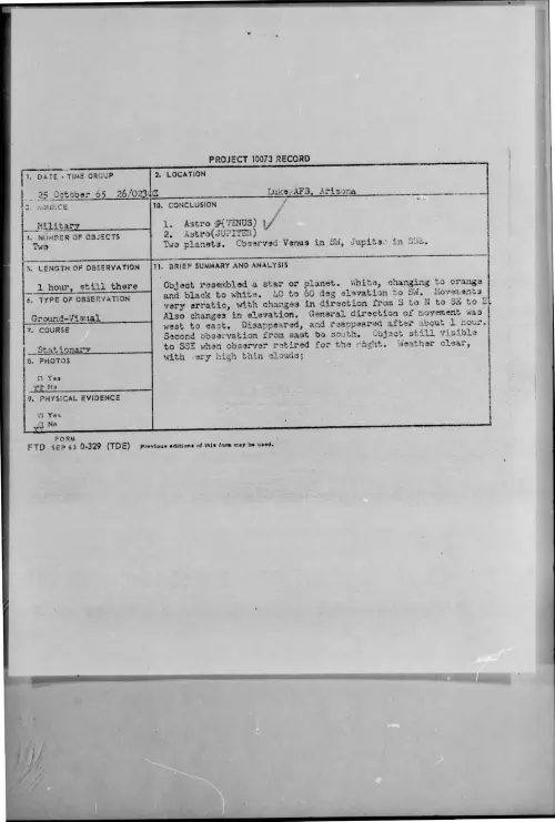 First page of 1965-10-8699234-LukeAFB-Arizona