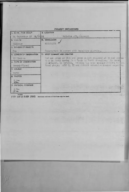First page of 1965-09-8681725-WhitemanAFB-Missouri