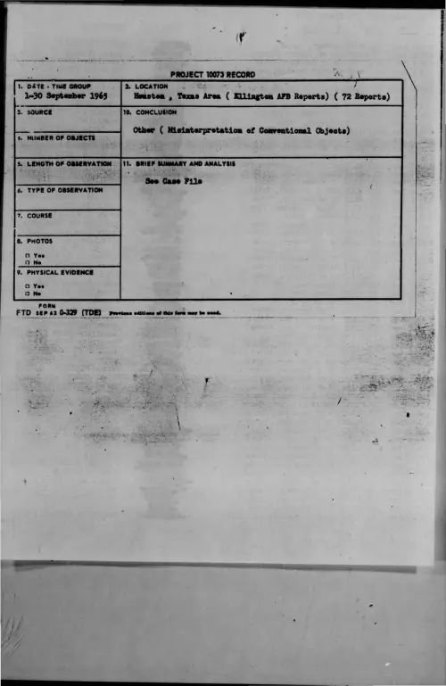 First page of 1965-09-7476360-Houston-TexasArea-[ILLEGIBLE]-
