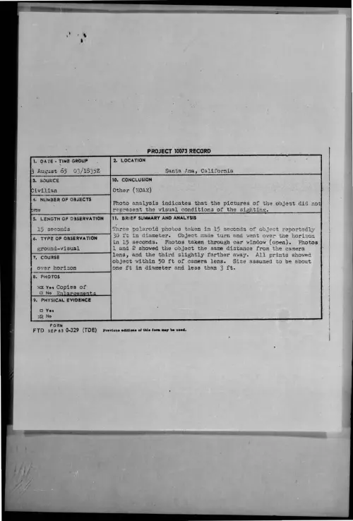 First page of 1965-08-7461487-SantaAna-California