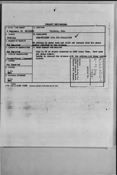First page of 1965-09-8671732-Fairborn-Ohio