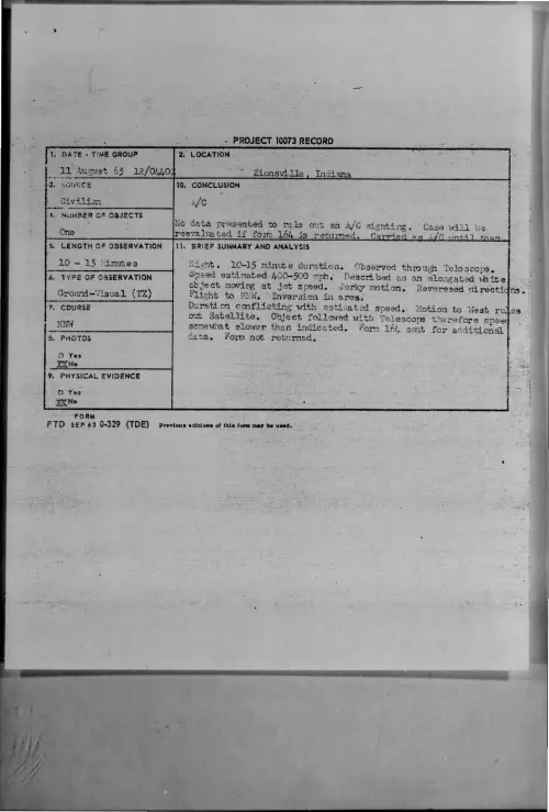 First page of 1965-08-7473800-Zionsville-Indiana
