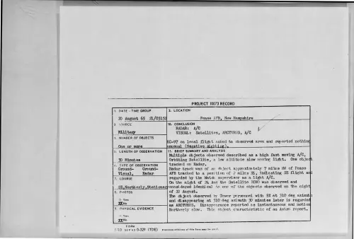 First page of 1965-08-9369941-PeaseAFB-NewHampshire
