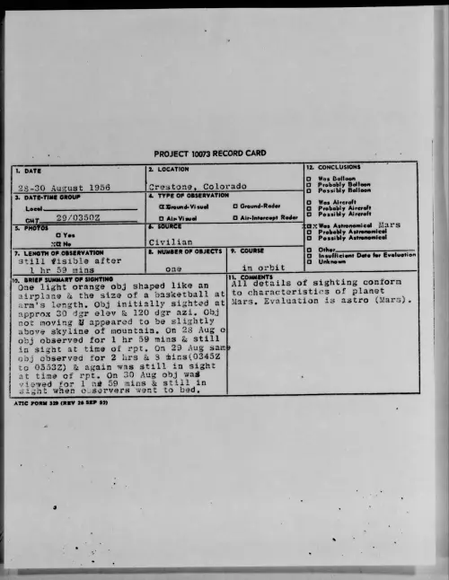 First page of 1956.08 - 7070211 - Crestone, Colorado