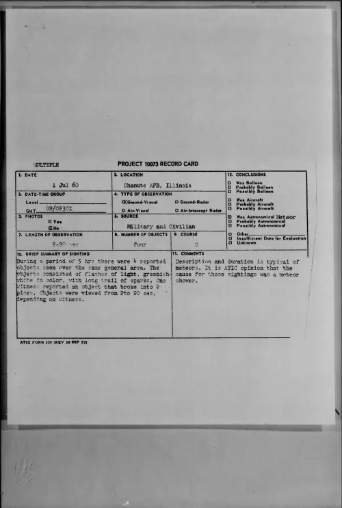 First page of 1960.07 - 7814314 - Chanute AFB, Illinois