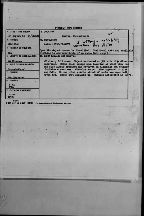 First page of 1965-08-7475534-Beaver-Pennsylvania