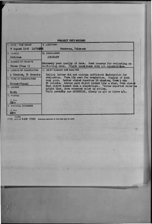 First page of 1965-08-7472860-Montrose-Colorado
