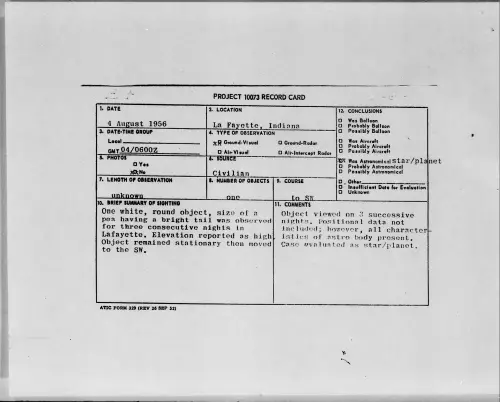First page of 1956.08 - 6788376 - La Fayette, Indiana