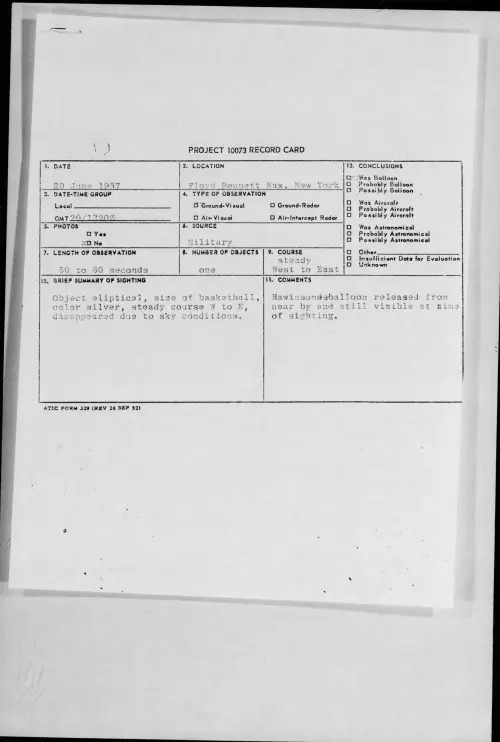 First page of 1957.06 - 6959281 - Floyd Bennett Nas., New York