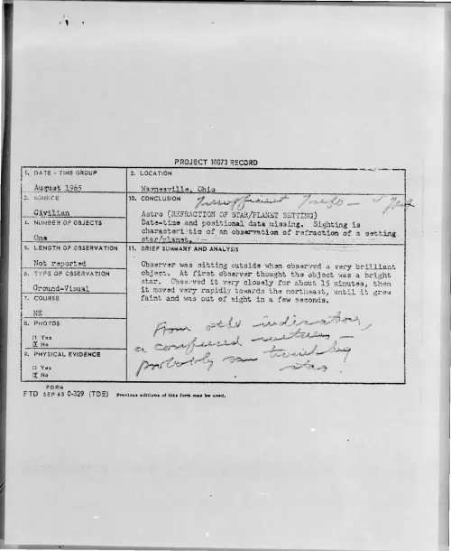 First page of 1965-08-7440656-Waynesville-Ohio