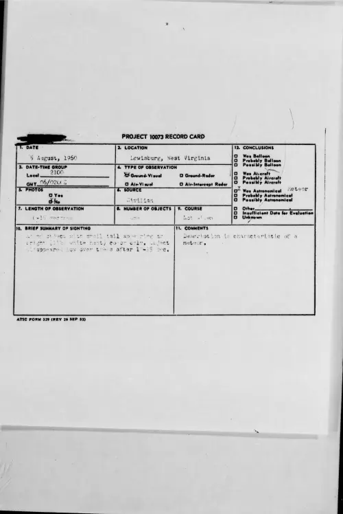 First page of 1960.08 - 7819839 - Lewisburg, West Virginia