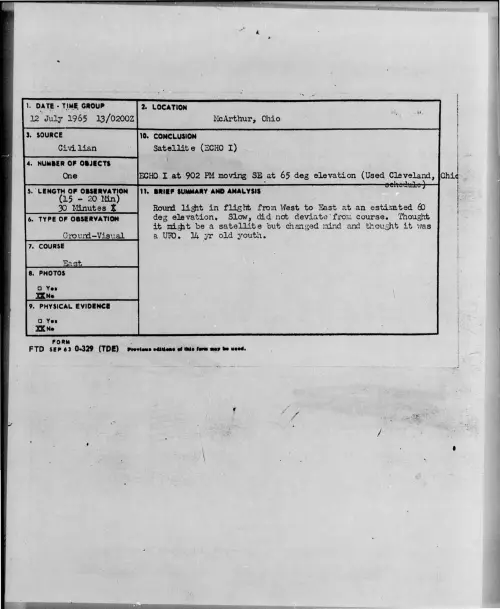 First page of 1965-07-7433177-McArthur-Ohio