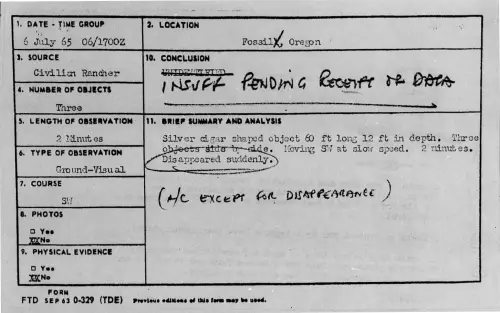 First page of 1965-07-7428292-Fossil-Oregon