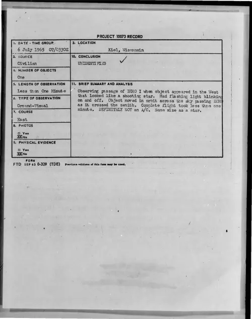 First page of 1965-07-7428435-Kiel-Wisconsin