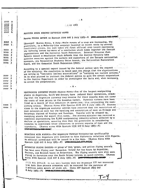 First page of CIAUFO - ARGENTINA ANTARTIC FLYING SAUCERS (PAGE BBBB 1 ONLY)