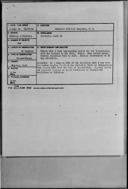 First page of 1965-07-9075213-GunnesonNationalMonument-N-M