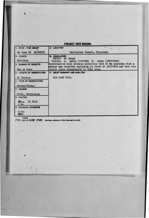 First page of 1965-06-9074829-WashingtonIsland-Wisconsin