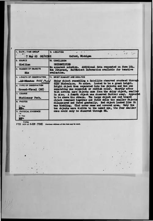 First page of 1965-05-9073625-Oxford-Michigan
