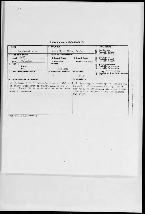 First page of 1954.08 - 8726293 - Lagarfljot River, Iceland