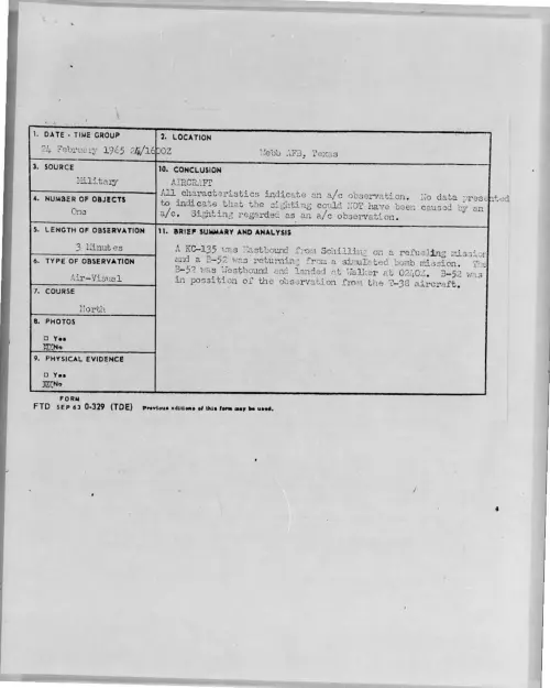 First page of 1965-02-8724016-WebbAFB-Texas