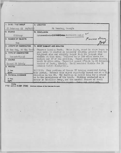 First page of 1965-02-8724068-FtBenning-Georgia