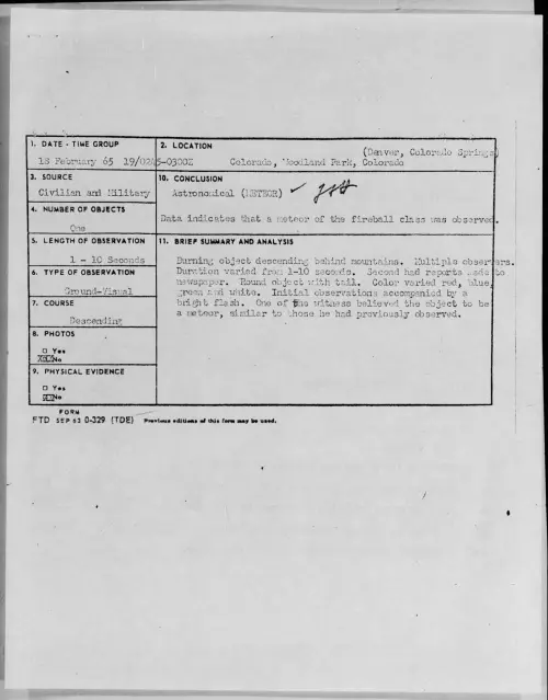 First page of 1965-02-8723971-Colorado-WoodlandPark-Colorado