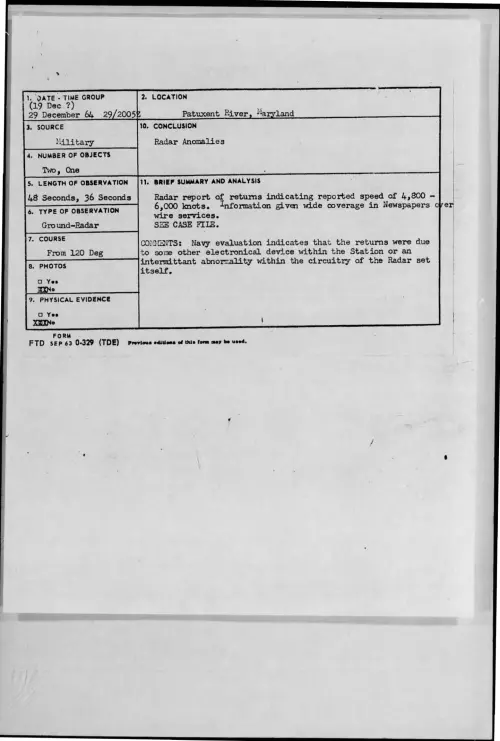 First page of 1964-12-8722172-PatuxentRiver-Maryland
