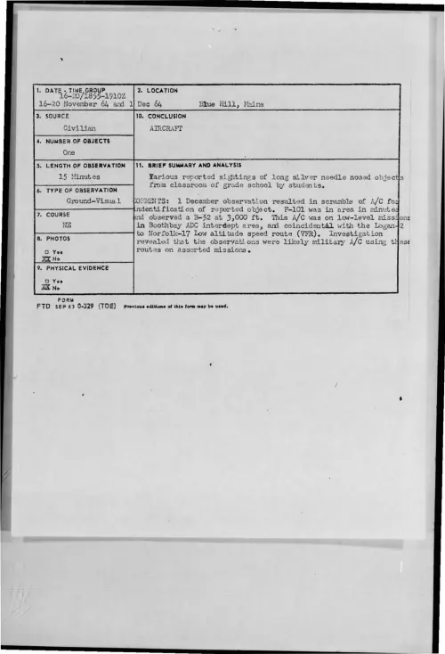 First page of 1964-11-8721883-BlueHill-Maine